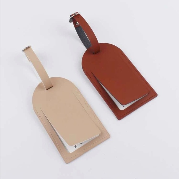 ❌SOLD❌ ADVENTURE LUGGAGE TAGS - BROWN & TAN - Picture 4 of 6